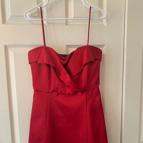 Satin Dress with exposed shoulders by Zara - Picture 2 of 8